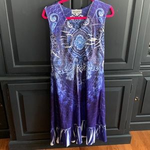 Blue dress size Large could be dressed up or dressed down